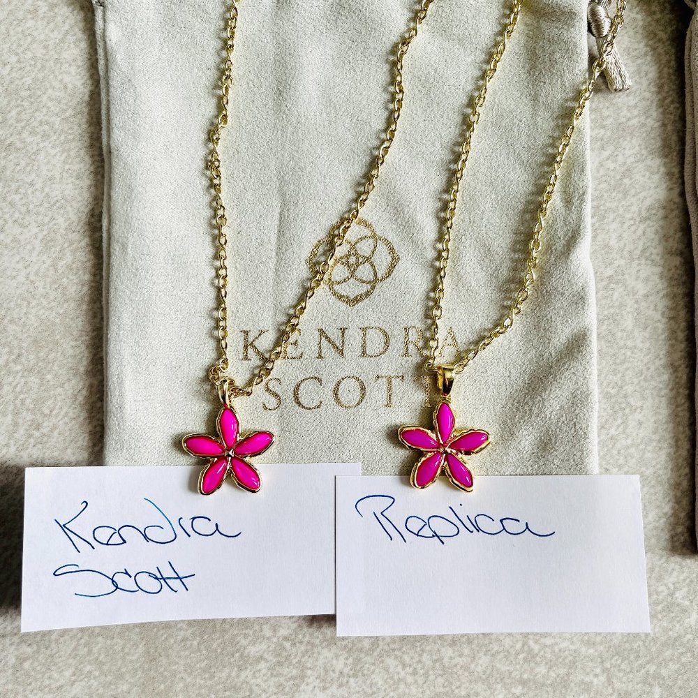 KENDRA SCOTT Kyla Flower Gold Pendant Necklace in Raspberry MOP - DO NOT BUY!